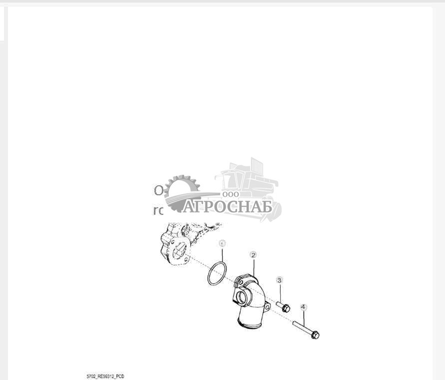 5702 Впуск водяного насоса 